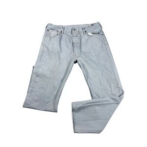 Levis 501XX Mens Light Blue Wash Straight Leg Button Fly Jeans W40 L32